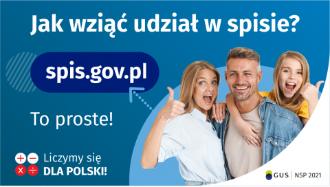 plakat - Jak wziąć udział w Narodowym Spisie Powszechnym 2021?