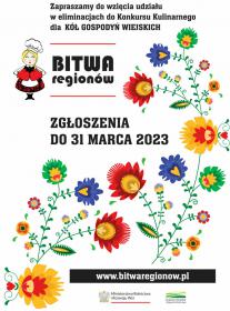 Trwa nabór zgłoszeń do VIII edycji ogólnopolskiego konkursu kulinarnego „Bitwa Regionów” skierowanego do Kół Gospodyń Wiejskich i Stowarzyszeń