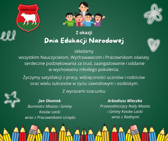 Życzenia z okazji Dnia Edukacji Narodowej